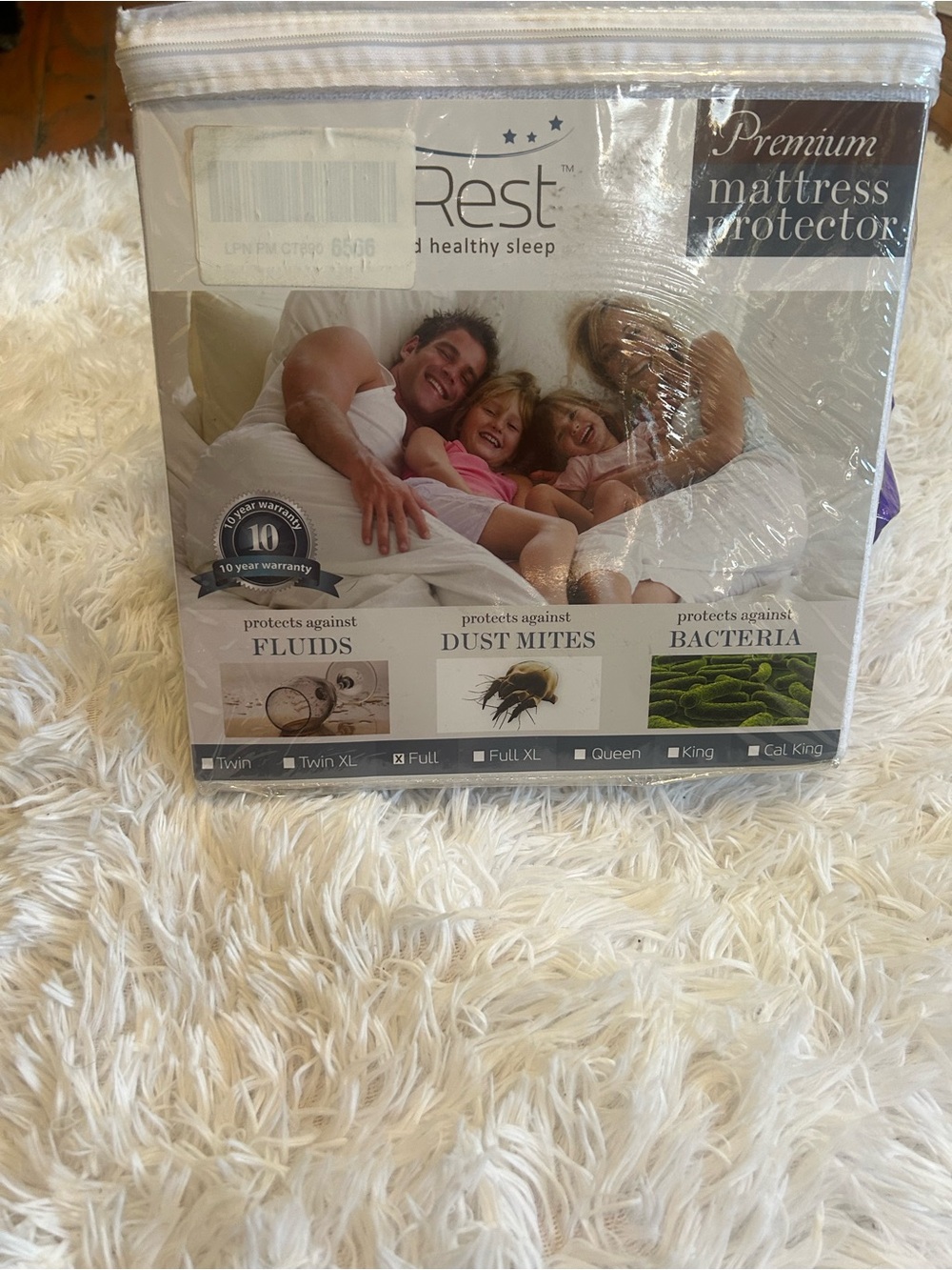 Premium White Mattress Protector - Waterproof & Allergen Barrier